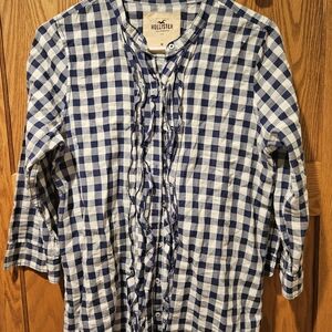 Hollister Blue Checkered Shirt